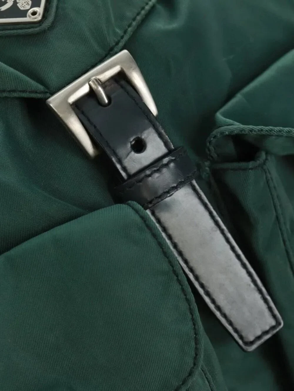 PRADA Backpack Nylon Green Silver Auth 161515 - Picture 10 of 16